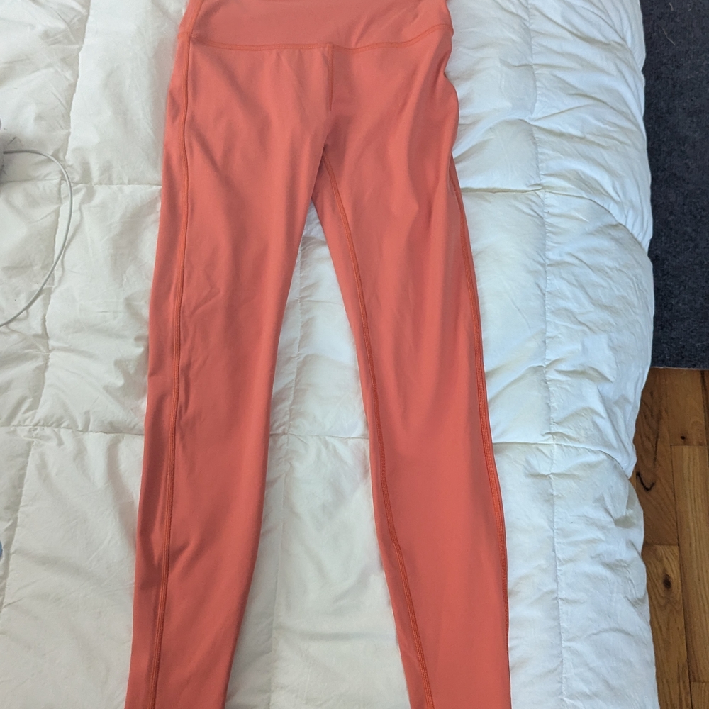 Lululemon Orange High-Waisted Leggings